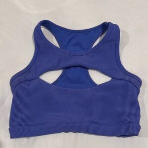 Cara Loren ribbed Women's Blue Sports Bra size small